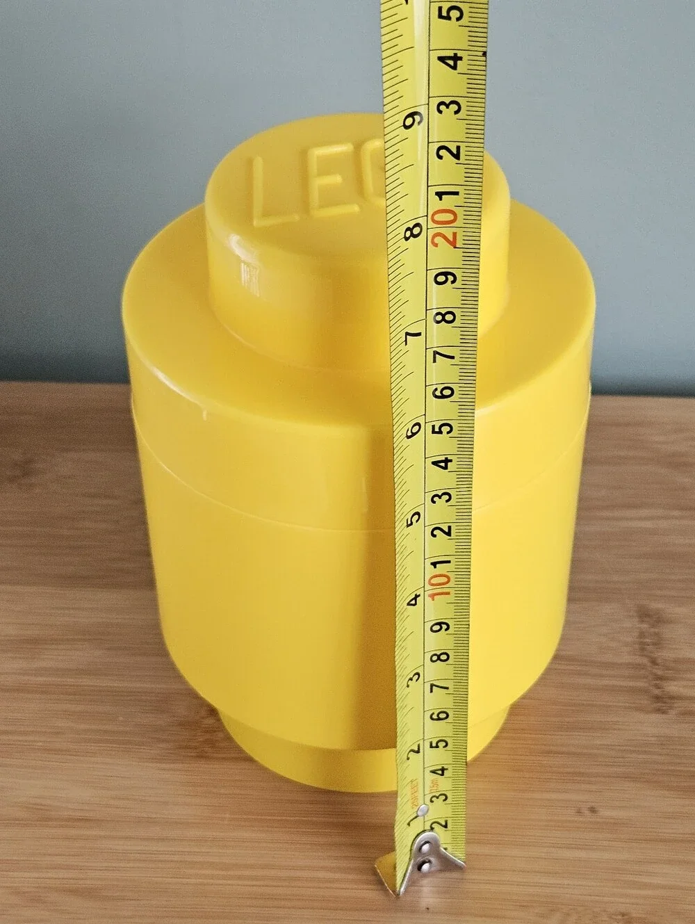 LEGO Yellow Stackable Storage Brick Canister Made In Poland